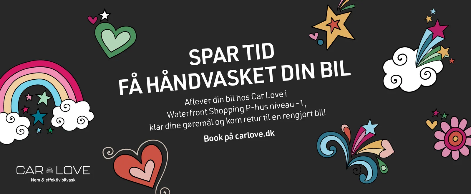 POS ved indkørslen til P-kælderen: Spar tid – få håndvasket din bil