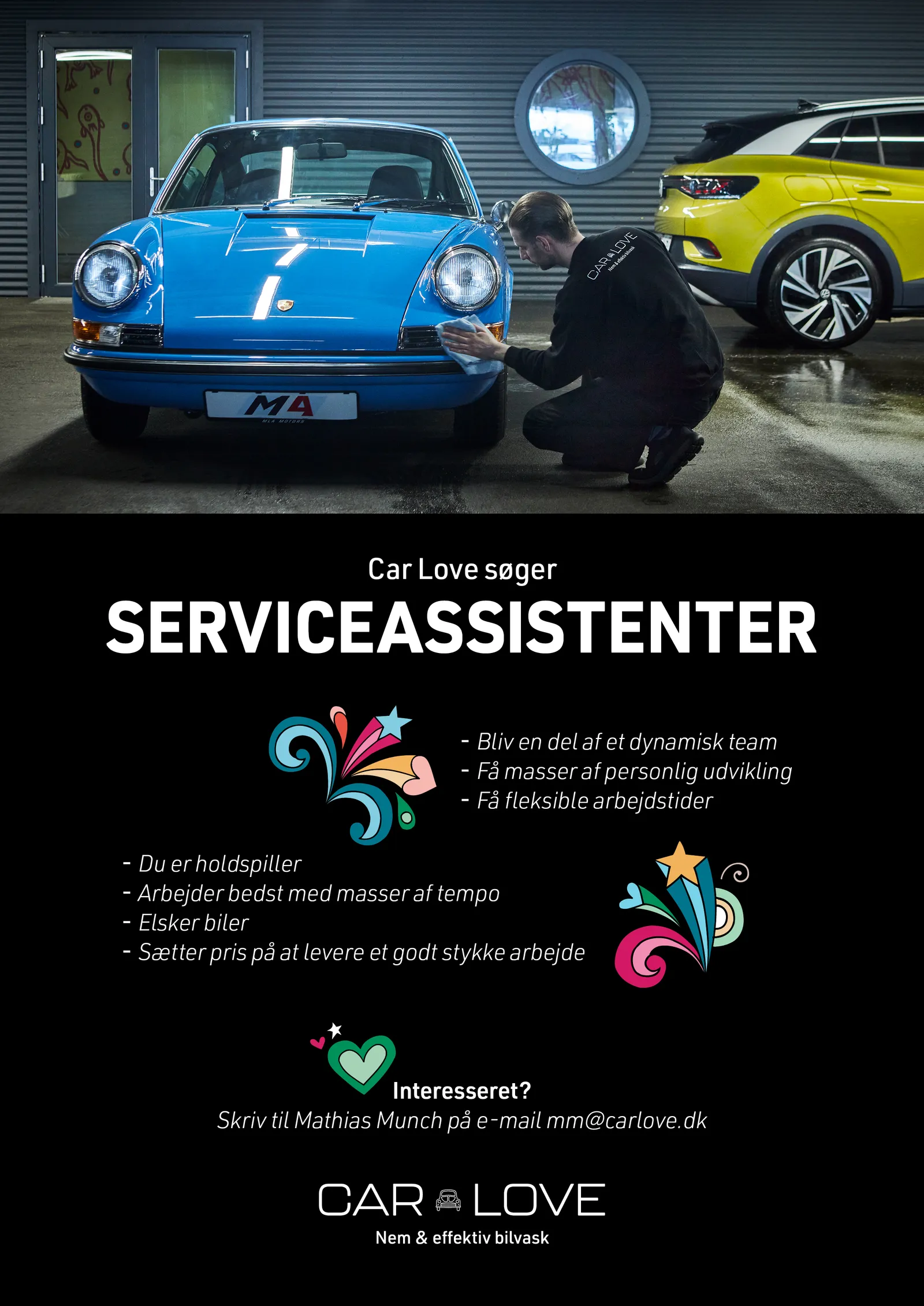 A-skilt: Car Love søger serviceassistenter