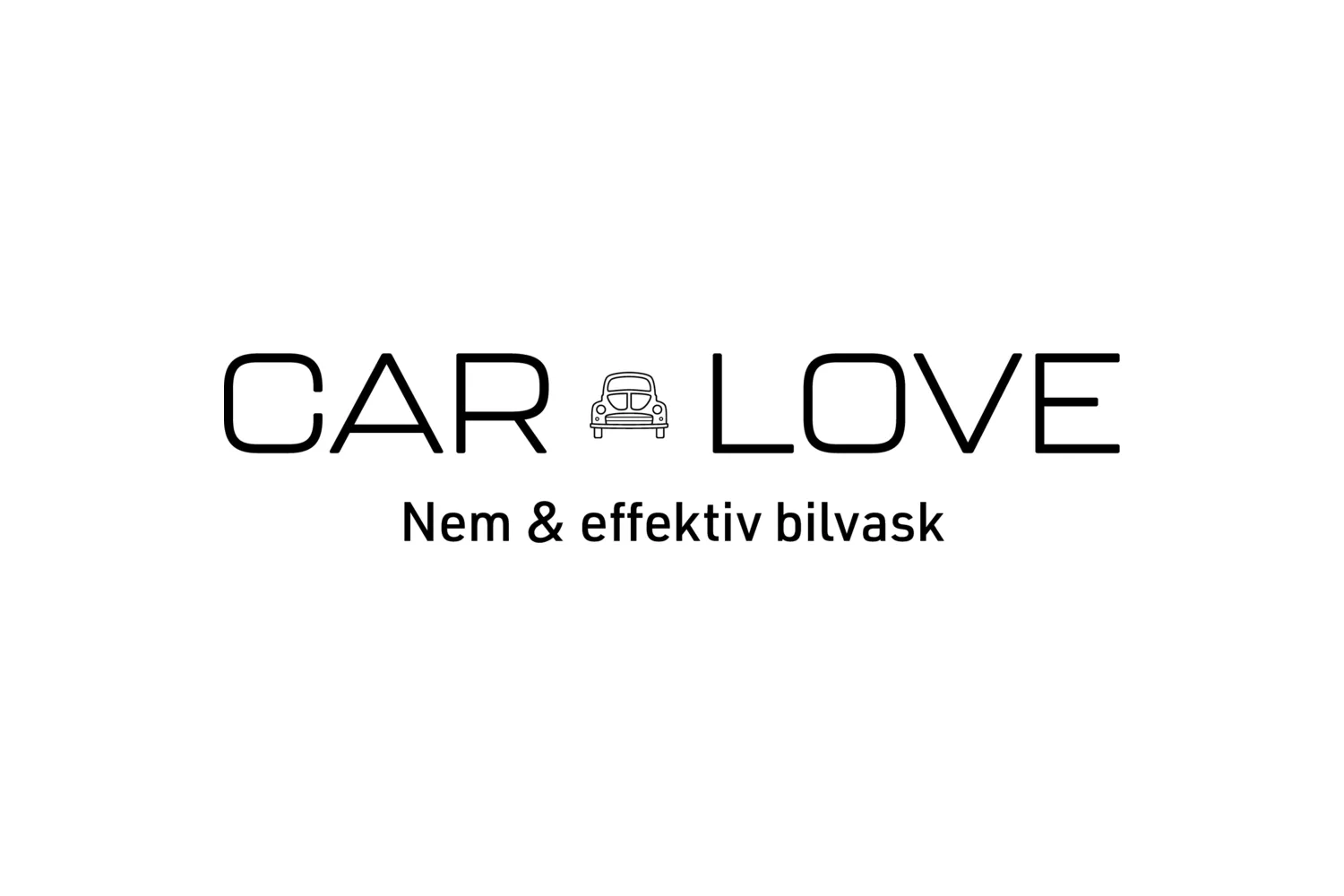 Car Love-logoet i sort på hvid baggrund