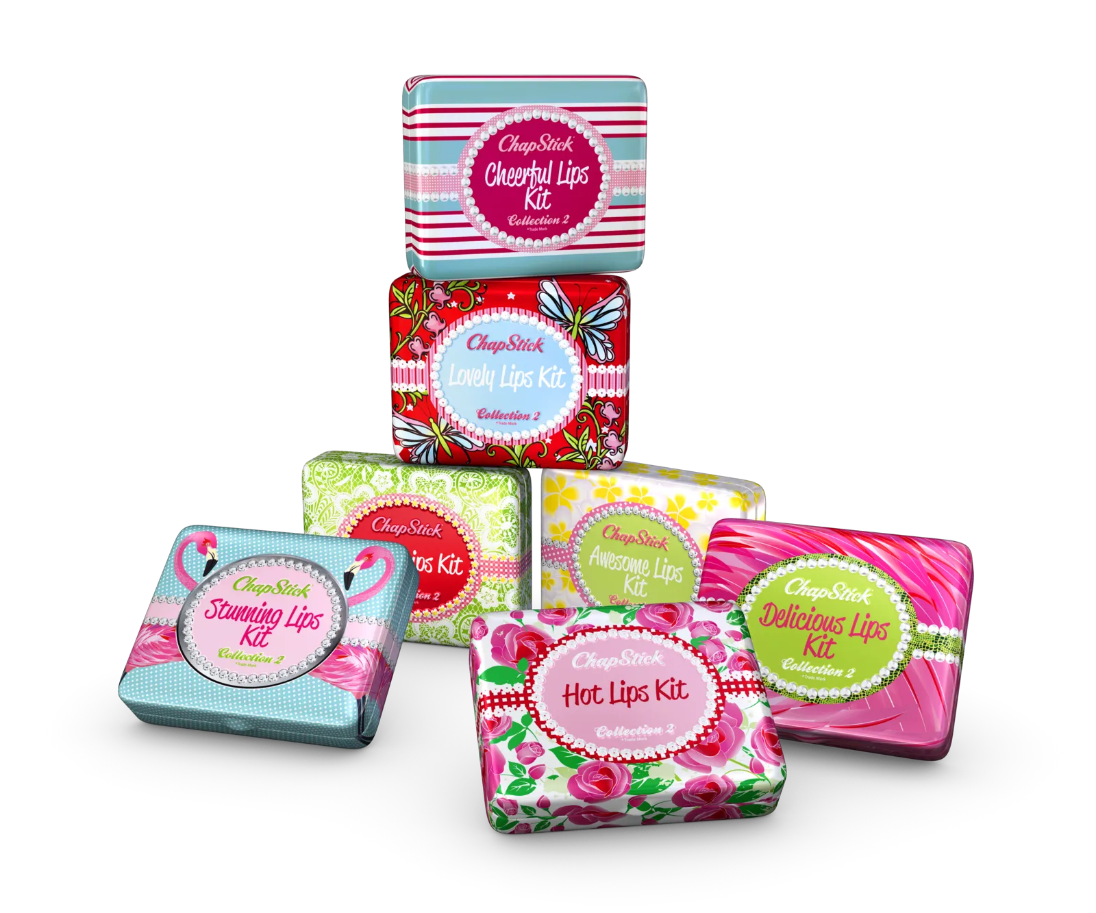 ChapStick – seks Lips Kit-æsker fra Collection 2 i en gruppe