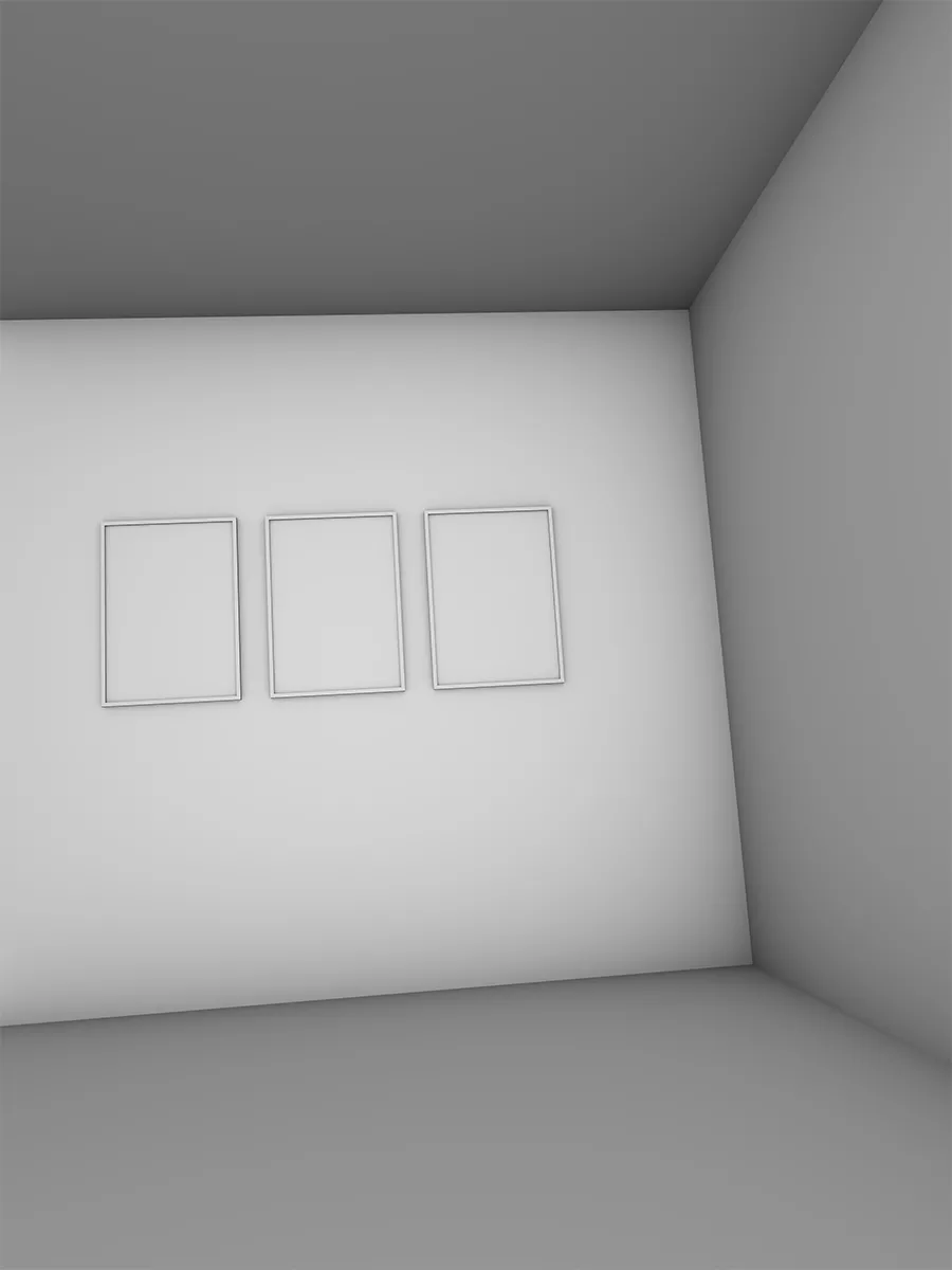 Rummet bygget i 3D